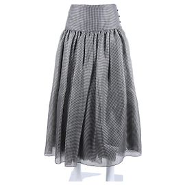 Dior Seidenrock Schwarz