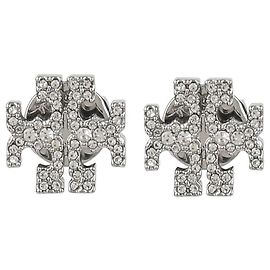 Tory Burch Orecchini Kira Pavé Argento