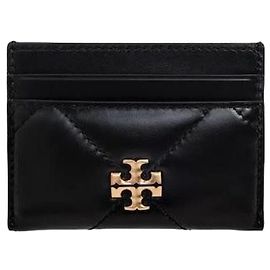 Tory Burch Diamond Quilted Card Case Black