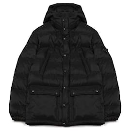 Prada Triangle Logo Down Hooded Padding Jacket Black