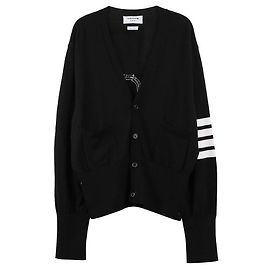 Thom Browne Feiner Merinowoll-Cardigan Mister Tom Schwarz