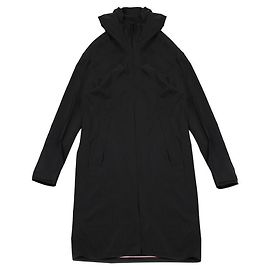 Moncler Giacca lunga con logo Nero