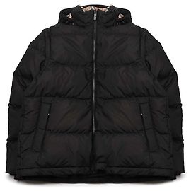 Burberry Detachable Sleeve Puffer Jacket Black