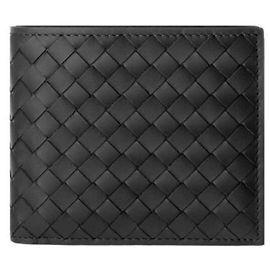 Bottega Veneta Intrecciato Bi-Fold Wallet Black stamp: Black