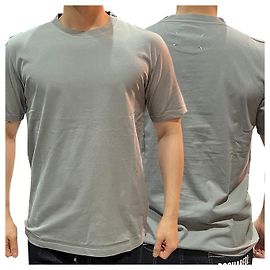 Maison Martin Margiela Maison Margiela Signature Stitch T-Shirt aus Bio-Baumwolle Blau Grau Blau