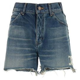 Céline Skate Shorts in Electric Sky Wash Denim Blue