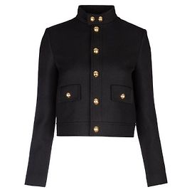 Céline Double Faced Wool Tricot Jacket Black