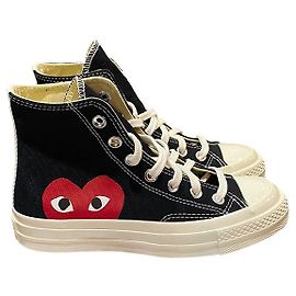 Comme Des Garcons Sneakers alte Converse Chuck Taylor Play Heart Nero