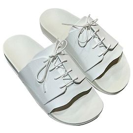 Maison Martin Margiela Pantofole con lacci e suola in gomma Maison Margiela Bianco