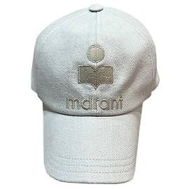 Isabel Marant Boné de beisebol com logo bordado TYRONY Aqua Multicor