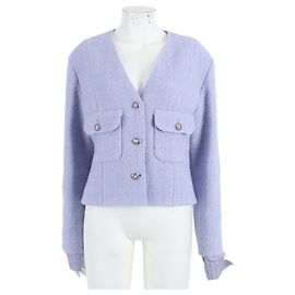 Jaqueta de tweed Chanel Roxo