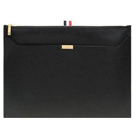 Thom Browne RWB Tab Double Pocket Clutch Medium Black