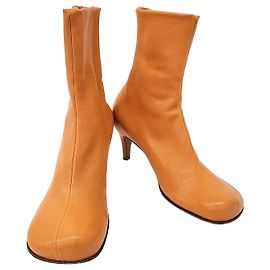 Botas de Cano Curto Bottega Veneta Laranja
