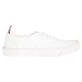 Thom Browne Canvas Heritage Trainer White