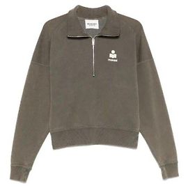 Isabel Marant Halbzip-Sweatshirt mit DBEC-Logo Weiß