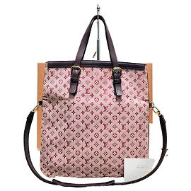 Louis Vuitton Monogramm Kirsch Mini Lin Françoise Tote- oder Schultertasche Rot