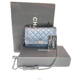 Mini borsa a tracolla Boy Chanel Blu