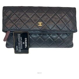 Chanel Soft Caviar Clutch Bag Black