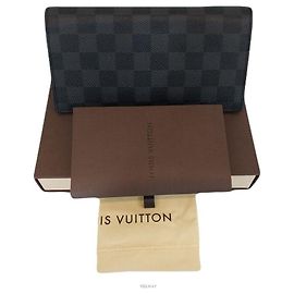 Louis Vuitton Cartera Brazza Damier Graphite Castaño