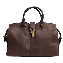 Saint Laurent Cabas Chic Large Tote Bag Brown