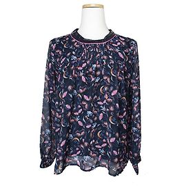 Chloé Navy Blue Printed Blouse Blue