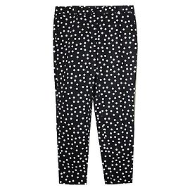 Dolce & Gabbana Two-Tone Dot Cigarette Pants Black
