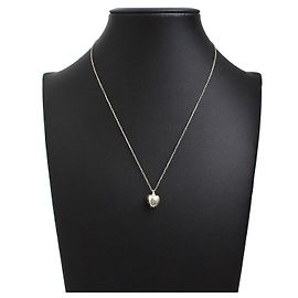 Tiffany & Co Elsa Peretti Apple Silver Necklace Black