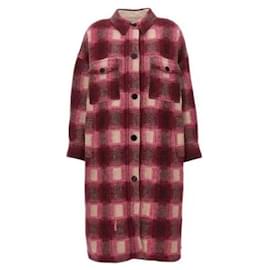 Isabel Marant Checked Coat Pink
