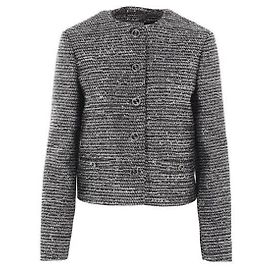 Gucci Gestreifte Tweed-Lamé-Jacke Braun