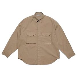 Acne Button-Up Shirt with Back Logo DIA Brown