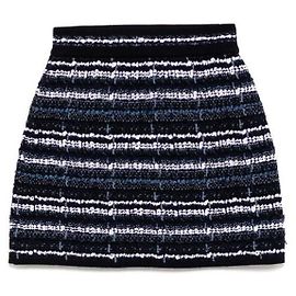 Thom Browne Gonna Mini in Jacquard Tweed Inlay Blu