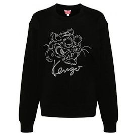 Kenzo Bestickter Star Tiger Sweatshirt Schwarz