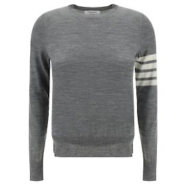 Thom Browne Lässiger Strickpullover aus Wolle Braun