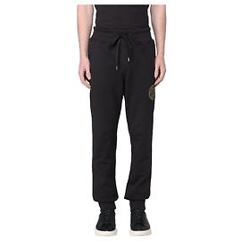 Versace Embroidered Emblem Sweatpants Black