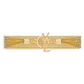 Saint Laurent Pulsera de cadena CASSANDRE de metal Dorado