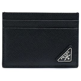 Prada Saffiano Card Wallet Black