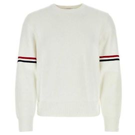 Thom Browne Suéter de algodón Milano con rayas RWB Blanco