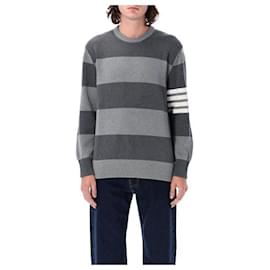 Thom Browne Rugby Stripe Pullover Brown