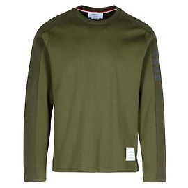 Thom Browne Langarm-T-Shirt aus Baumwolle Grün