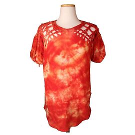 Isabel Marant Camiseta perforada roja con estampado Roja