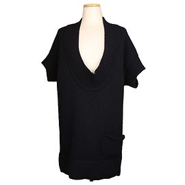 Chloé Xale de lã tricotado azul marinho XS Azul