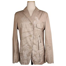 Jil Sander Beige Druckjacke Orange