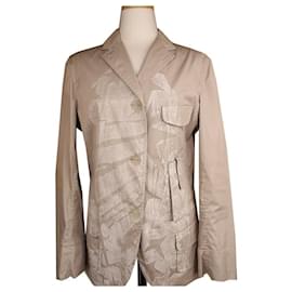 Jil Sander Beige Printing Jacket Orange