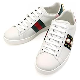 Gucci Baskets Basses Ace Stud Multicolore