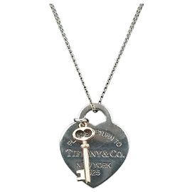 Tiffany & Co Collar de plata llave corazón Tiffany Plata