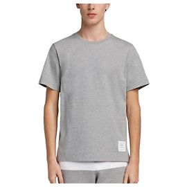 Thom Browne Kurzarm-T-Shirt, mittleres Gewicht, lockere Passform mit seitlichem Schlitz Braun