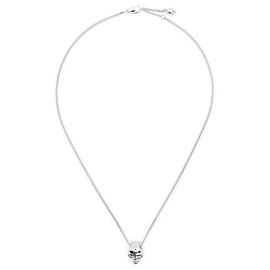 Alexander Mcqueen Collana Teschio Argento