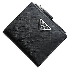 Prada Portafoglio in pelle Saffiano Nero