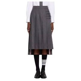 Thom Browne Cuscino in flanella di lana e cashmere con pieghe Nifold Marrone