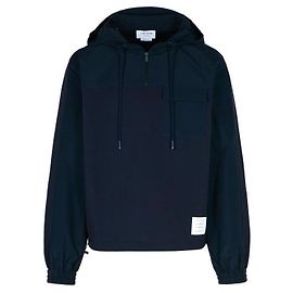 Thom Browne Ripstop and Wool Tech Milano Half Zip Combo Blue